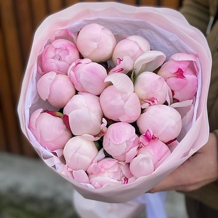 Букет живых цветов VELORI FLOWERS Букет пломбирных пионов алмазная мозаика букет пионов 40х50 см