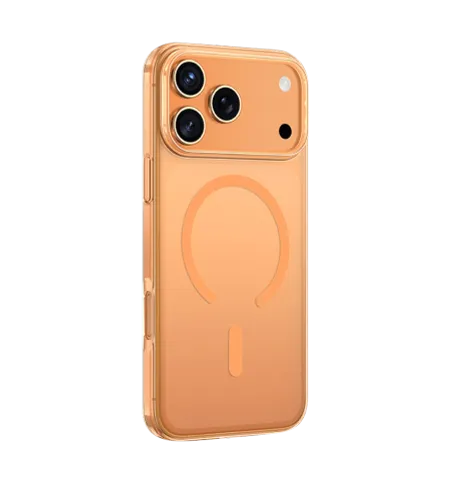 Чехол-накладка Keephone Hybrid Pro MagSafe для Apple iPhone 17 Pro Max пластиковый (прозрачно-оранжевый)