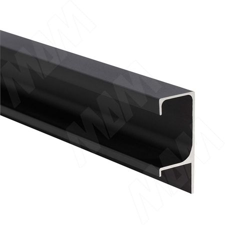 Профиль-ручка крепление саморезами для фасада 18мм, черный матовый (анод), L-3000мм (PH.RU27.3000.7W PR)