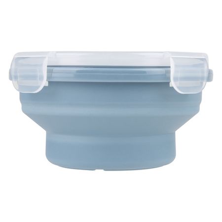 контейнер для продуктов MALLONY Migliore 0,3л 13x13x7см 4 замка круглый складной силикон, пластик