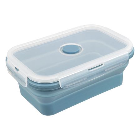 контейнер для продуктов MALLONY Migliore 0,7л 18x13x7см 4 замка прямоуг. складной силикон, пластик