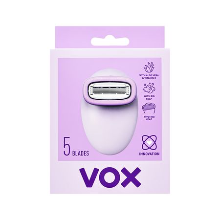 Станок для бритья VOX FOR WOMEN 5 лезвий с мыльной подушечкой 1 шт