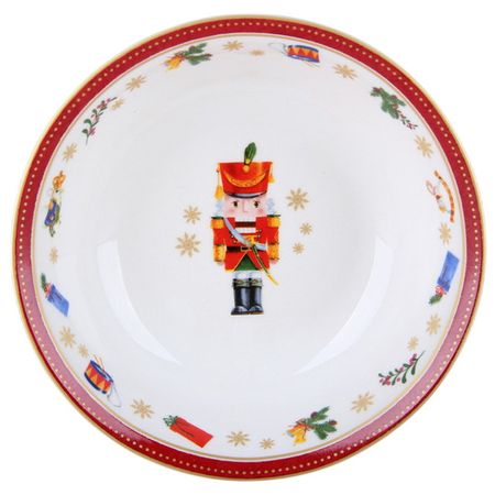 салатник KORALL Щелкунчик и мышиный король 15см 0,38л фарфор красный