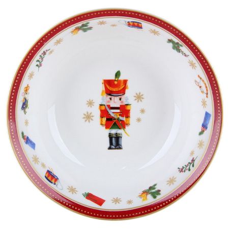 салатник KORALL Щелкунчик и мышиный король 18см 0,66л фарфор красный