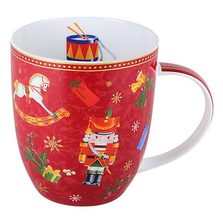 кружка KORALL Щелкунчик и мышиный король 420мл фарфор красный