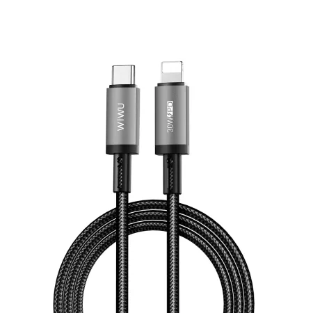 Кабель WiWU Titanlink USB-C/iP 30W 1.0м (Wi-C056) (черный)
