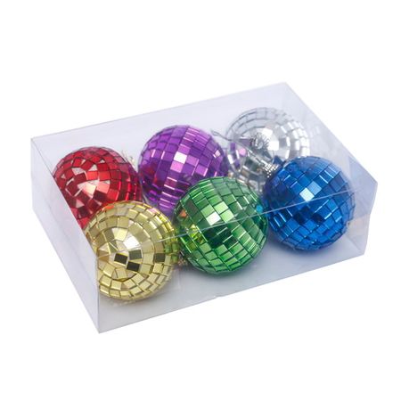 набор шаров MAXIJOY Зеркальный 30мм 6шт мультиколор
