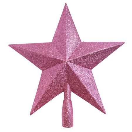 верхушка на елку Звезда MAXIJOY 25см розовая пластик