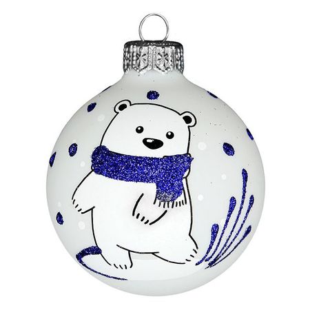 шар КОЛОМЕЕВ Веселый медвежонок 1 65мм стекло мультиколор