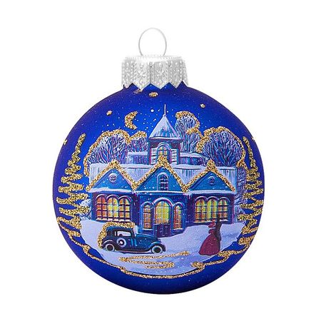 шар КОЛОМЕЕВ Рождественская ночь 65мм стекло мультиколор