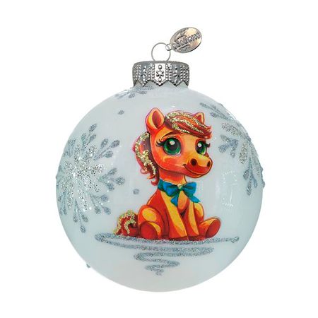 шар КОЛОМЕЕВ Пони-мальчик 80мм символ года стекло мультиколор