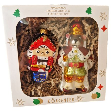 набор подвесок КОЛОМЕЕВ Сказка 10 90мм 2шт стекло мультиколор