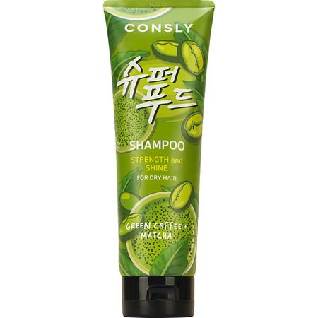 Шампунь для волос CONSLY Шампунь с экстрактами матча и зеленого кофе для силы и блеска волос Strength and Shine