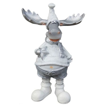 фигура Лось мультяшный держит звезду 27см полистоун