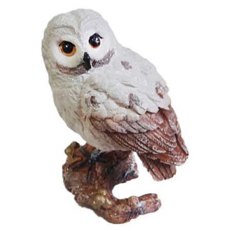 фигура Сова на коряге 17см полистоун
