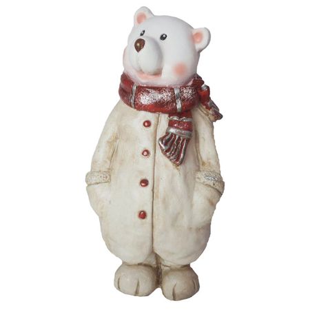 фигура Медведь в шарфе 49см полистоун