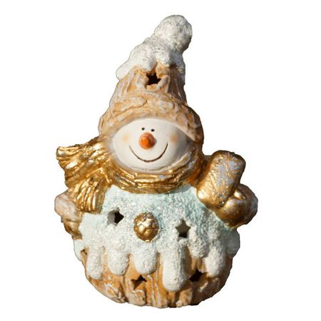 фигура Снеговик с конфетой 22см полистоун