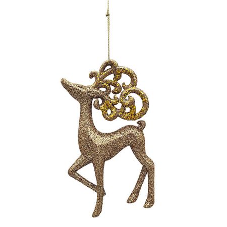 подвеска MAXIJOY Олень 14,2см пластик золотой