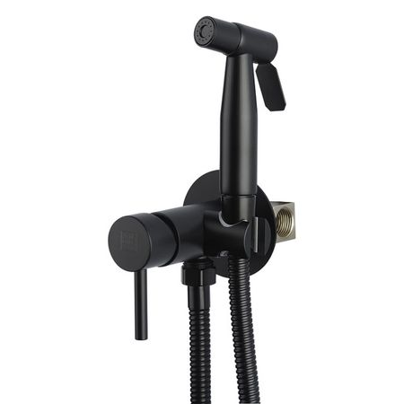 смеситель с гигиеническим душем AQUEDUC нержавейка черный