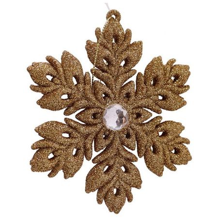 подвеска MAXIJOY Снежинка 12,5см пластик золотой