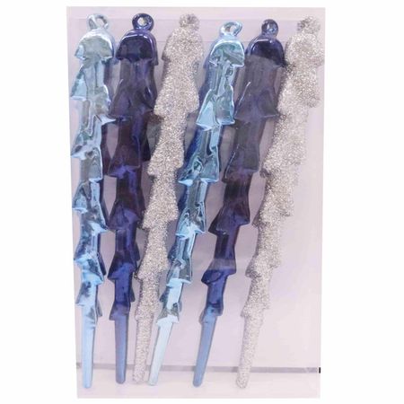 набор подвесок MAXIJOY Сосульки 6шт 19см пластик