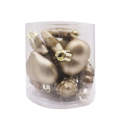набор подвесок MAXIJOY Ассорти 12шт 5/4,5см пластик шампань