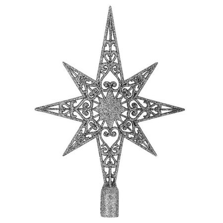верхушка MAXIJOY Снежинка 29см пластик серебряный