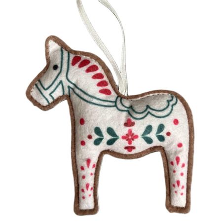 подвеска MAXIJOY Лошадь 10см нетканый материал белый