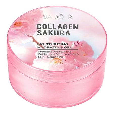 Гель для тела SADOER Гель для лица и тела Увлажняющий с коллагеном и экстр. из сакуры