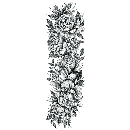 Наклейки для тела PRINT FACTORY Переводная Временная Татуировка Рукав 