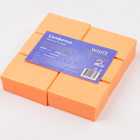 Салфетки для маникюра WHITE LINE Салфетка маникюрная для искусст покрытия 4*6 пачка