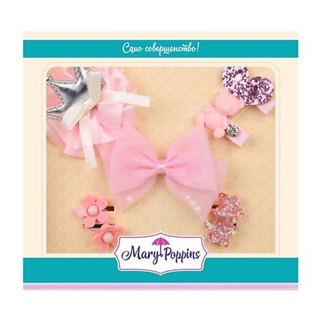 Набор заколок для волос MARY POPPINS Подарочный набор заколок и резинок 