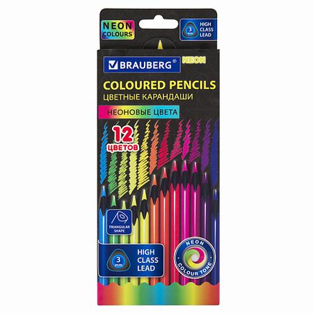 Набор карандашей BRAUBERG Карандаши цветные  NEON