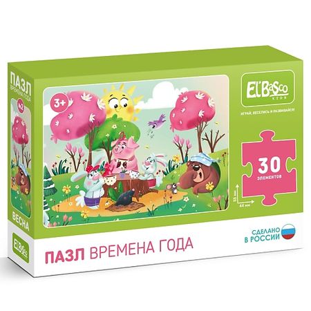 Настольная игра EL'BASCO Пазл детский 27х20 см Времена года Весна