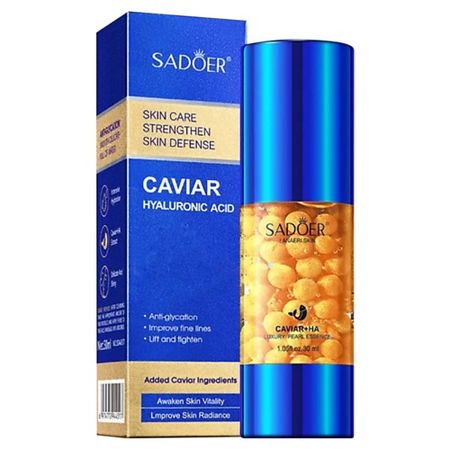 Эссенция для лица SADOER Эссенция для лица жемчужная с гиалуроновой кислотой и экстрактом черной икры