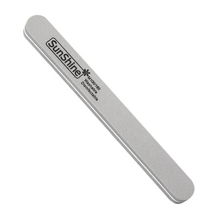 Пилка для ногтей SUNSHINE Пилка для шлифовки прямая серая 100/180 S4GY