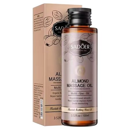Массажное масло SADOER Массажное масло питательное и успокаивающее с экстрактом миндаля