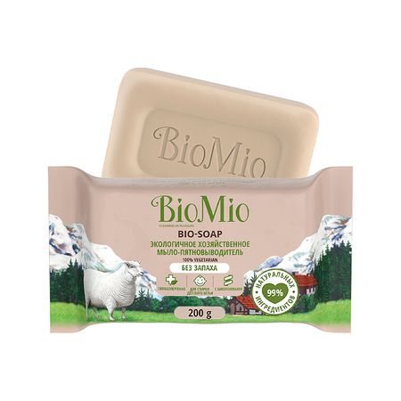 Мыло хозяйственное BIOMIO BIO-SOAP без запаха 200 г кьяра чони 20 великих людей изменивших мир
