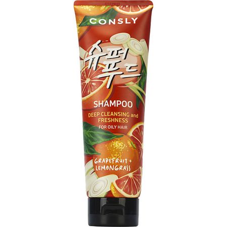 Шампунь для волос CONSLY Глубоко очищающий шампунь с экстрактами грейпфрута и лемонграсса Deep Cleansing and Freshness