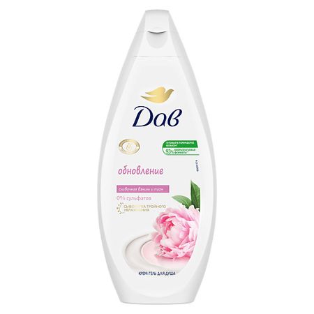 Гель для душа DOVE ДАВ Гель для душа Сливочная ваниль и Пион