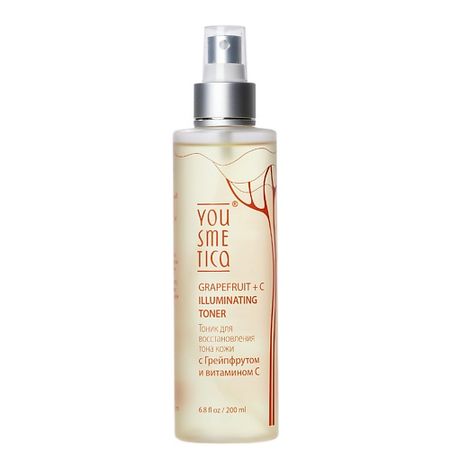 Тоник отшелушивающий YOUSMETICA Тоник для восстановления тона кожи  с Грейпфрутом и витамином C