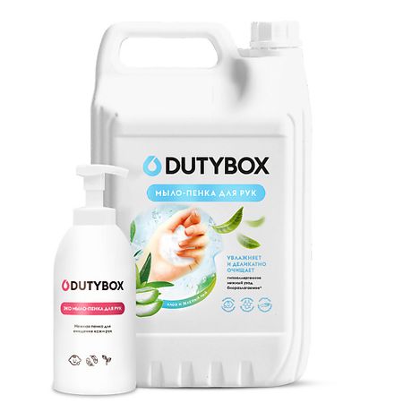 Мыло жидкое DUTYBOX Жидкое мыло-пенка Зеленый чай и Алоэ
