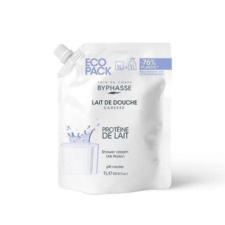 Гель для душа BYPHASSE ECOPACK Гель для душа CARESSE с молочными протеинами