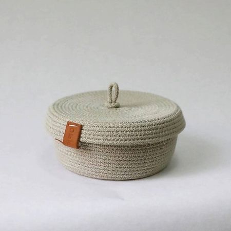 Корзина для хранения OLALA HOME Круглая корзина с крышкой