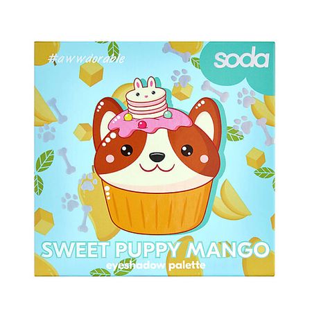 Палетка SODA Палетка теней Sweet Puppy Mango #awwdorable