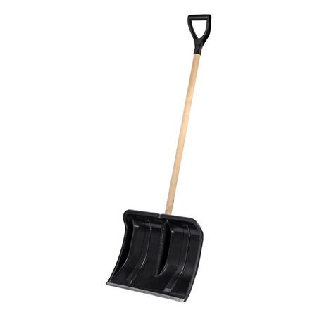 лопата для снега Богатырь с деревянным черенком  138см