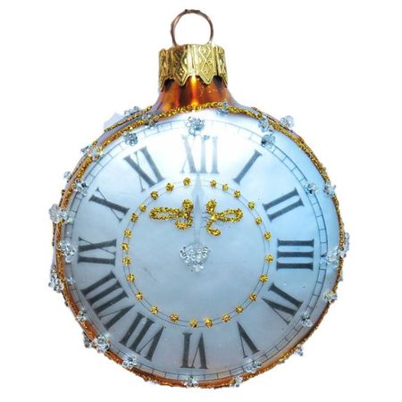 подвеска КОЛОМЕЕВ Часы круглые 7,5см стекло золото