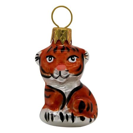подвеска КОЛОМЕЕВ Тигренок 5см мини серия ВС стекло оранжевый