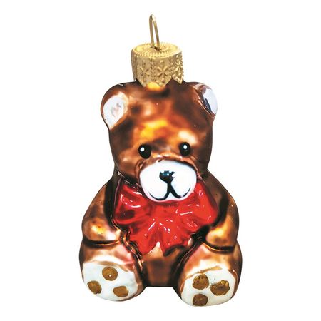 подвеска КОЛОМЕЕВ Медвежонок с бантиком 5см мини серия ВС стекло мультиколор