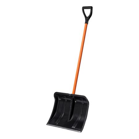 лопата для снега Богатырь с металлическим черенком 138см